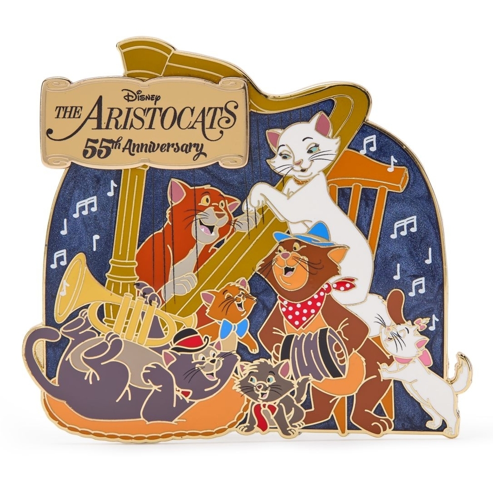 Disney Aristocats Musical Celebration Pin - Gold and Blue